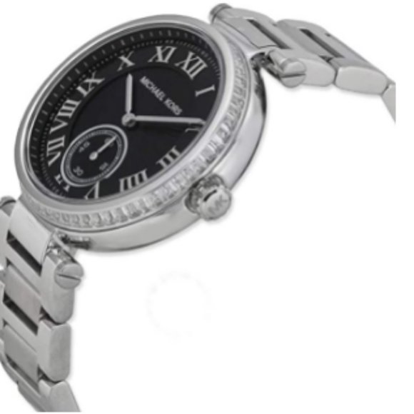 Michael Kors Skylar Black Dial Stainless Steel Quartz Watch - Picture 2 of 10